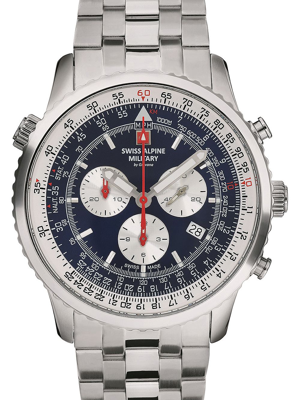 Swiss Alpine Military 7078.9135 chrono men`s 45mm  10ATM