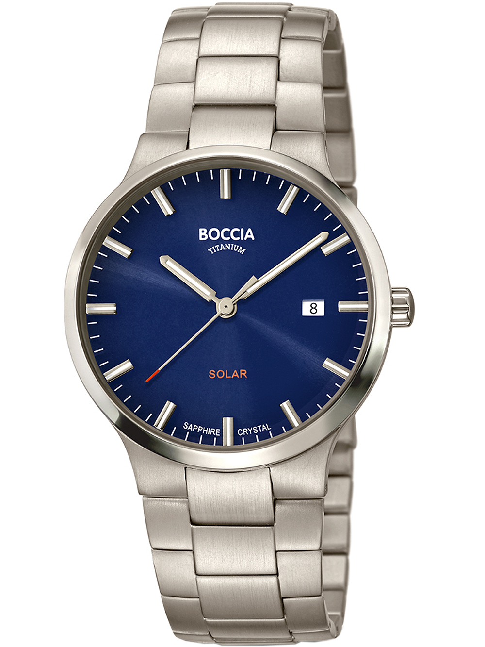 Boccia 3652-02 Men`s Watch Solar Titanium 39mm 5ATM