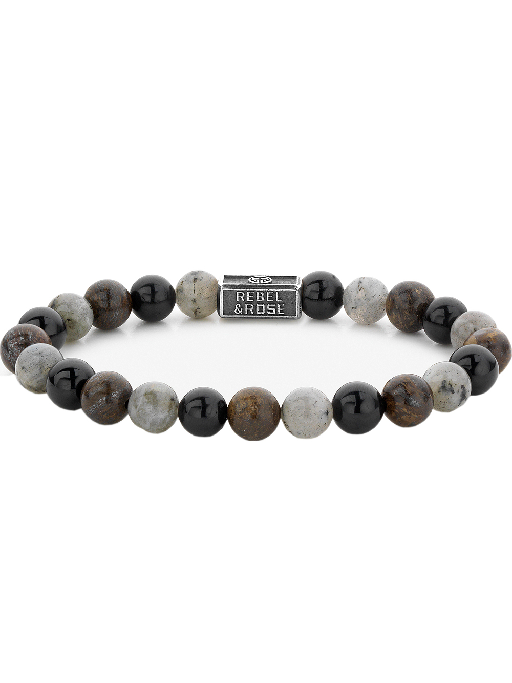 Rebel & Rose Bracelet Mix Brown 925 RR-8S007-S-L+ mens