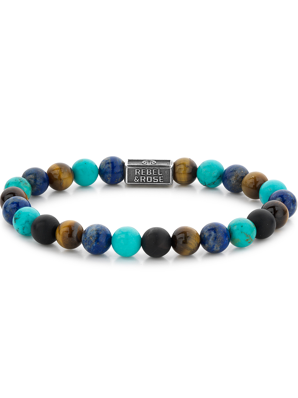 Rebel & Rose Bracelet Mix Turquoise 925 RR-8S006-S-M mens