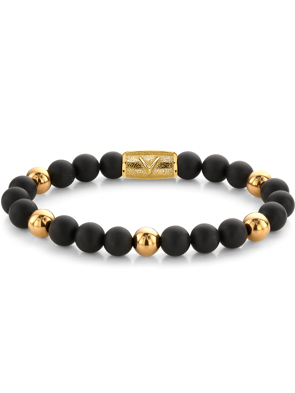 Rebel & Rose Bracelet Matt Black Madonna RR-8DV05-G-L mens