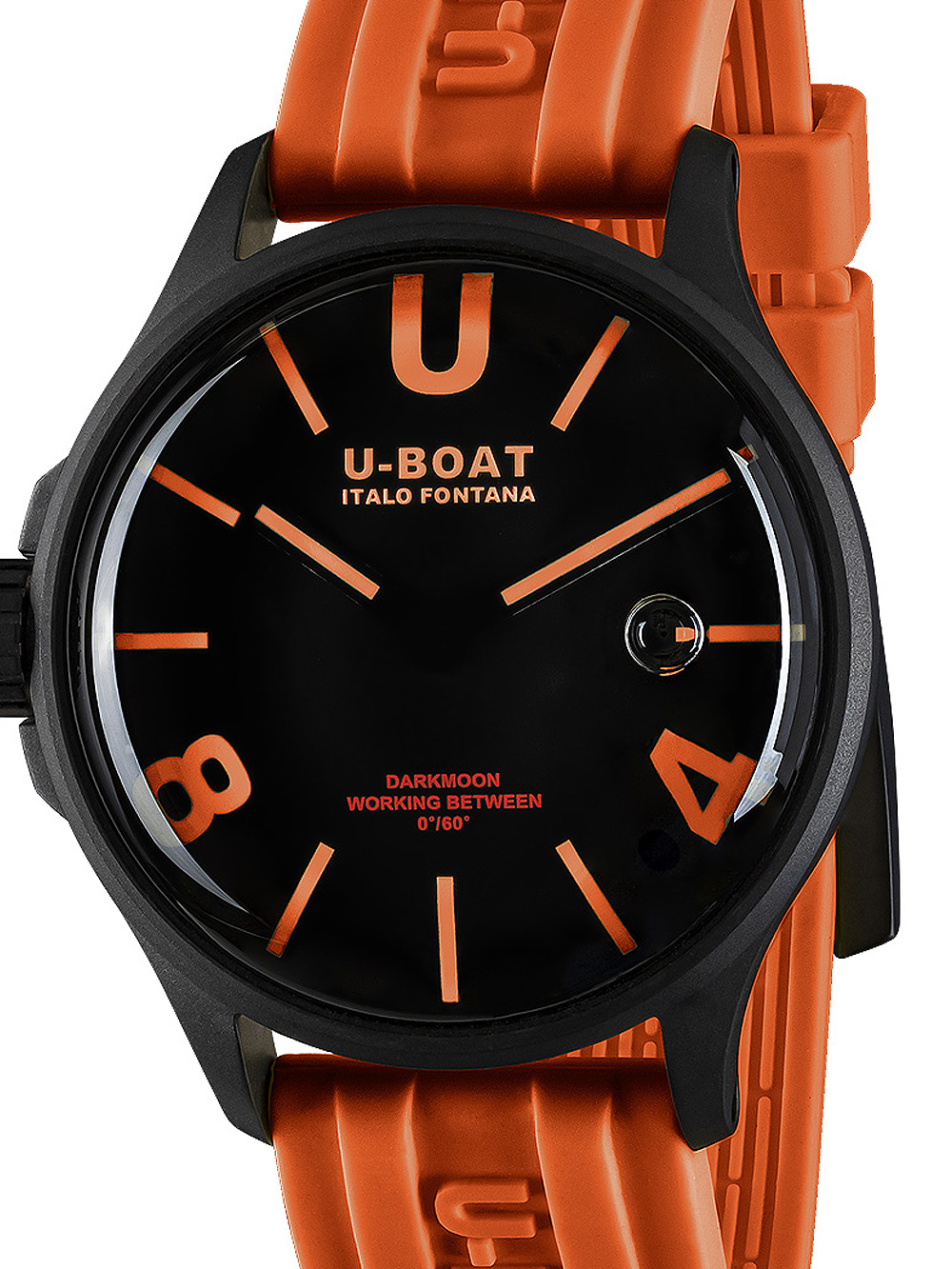 U-Boat 9538 Darkmoon Orange IPB Mens Watch 44mm 5ATM