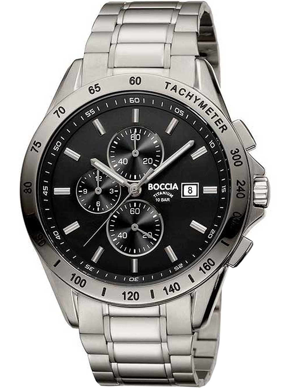 Boccia 3751-01 Men`s Watch Chronograph Titanium 43mm 10ATM