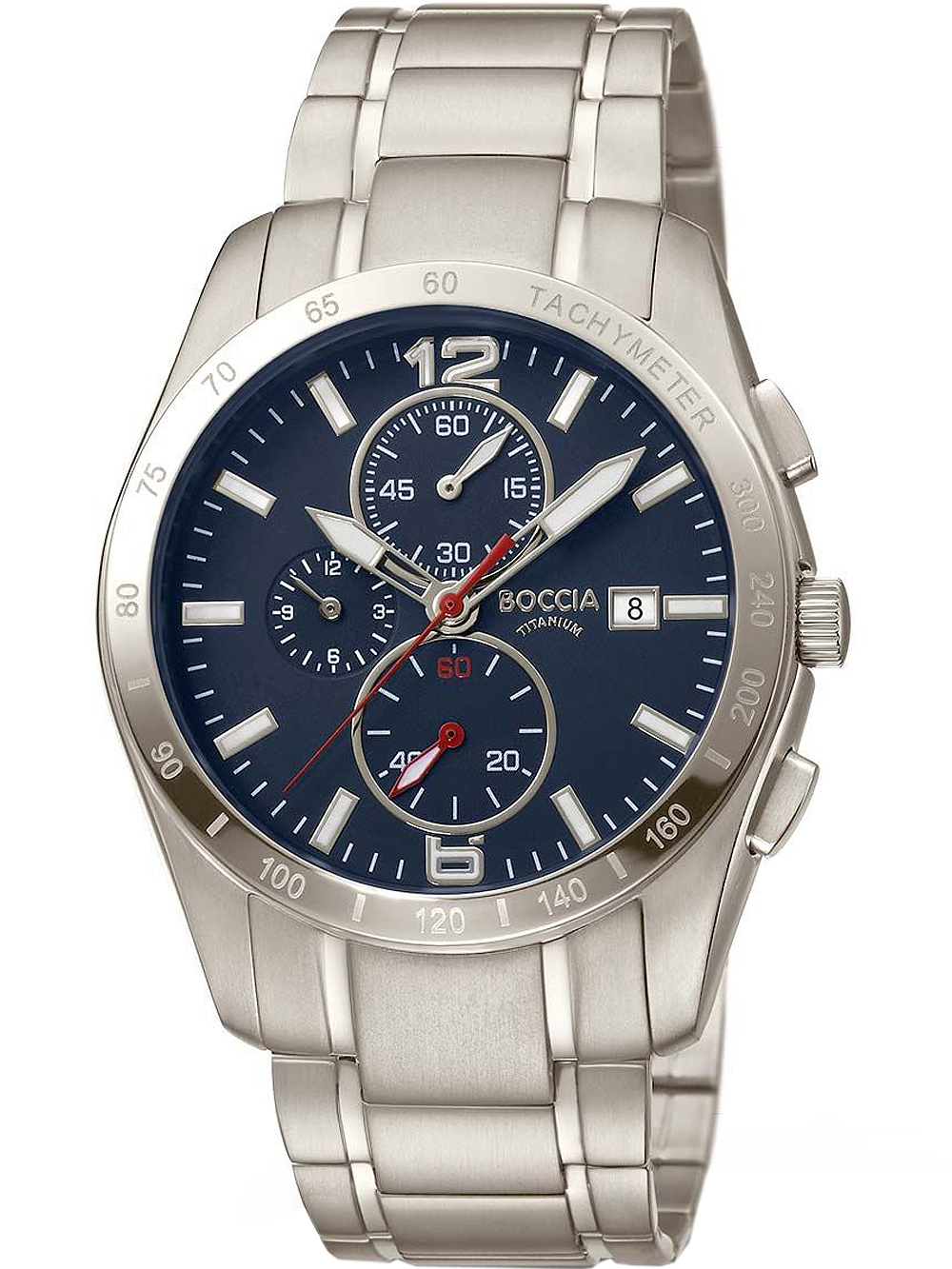 Boccia 3767-03 Men`s Watch Chronograph Titanium 41mm 10ATM 