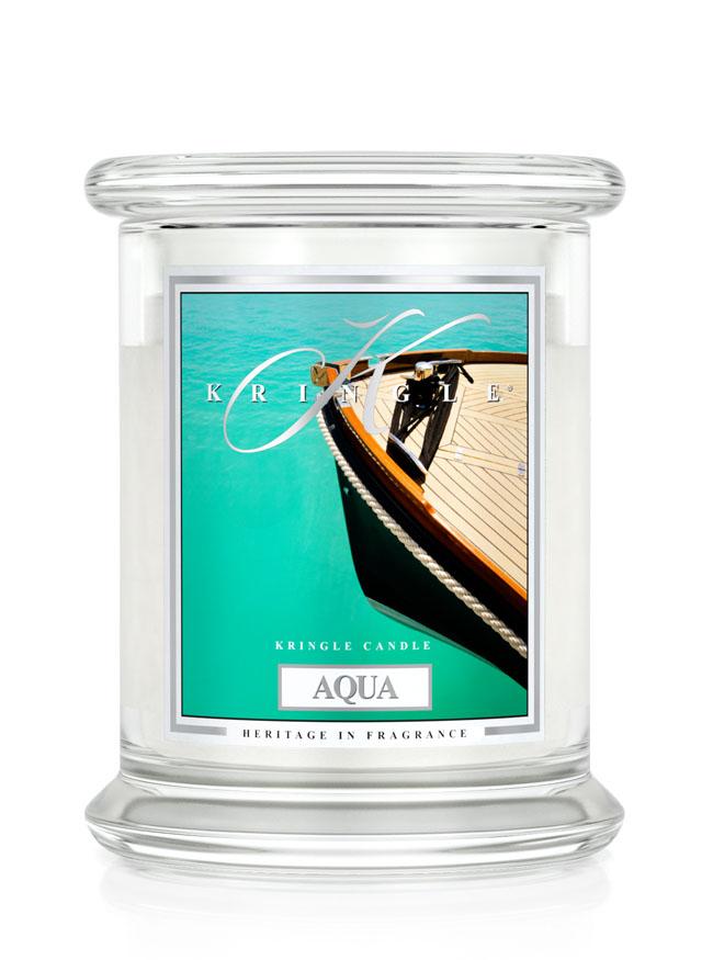 Kringle Candle Aqua ароматизирана свещ средна 2 фитила (411 g)