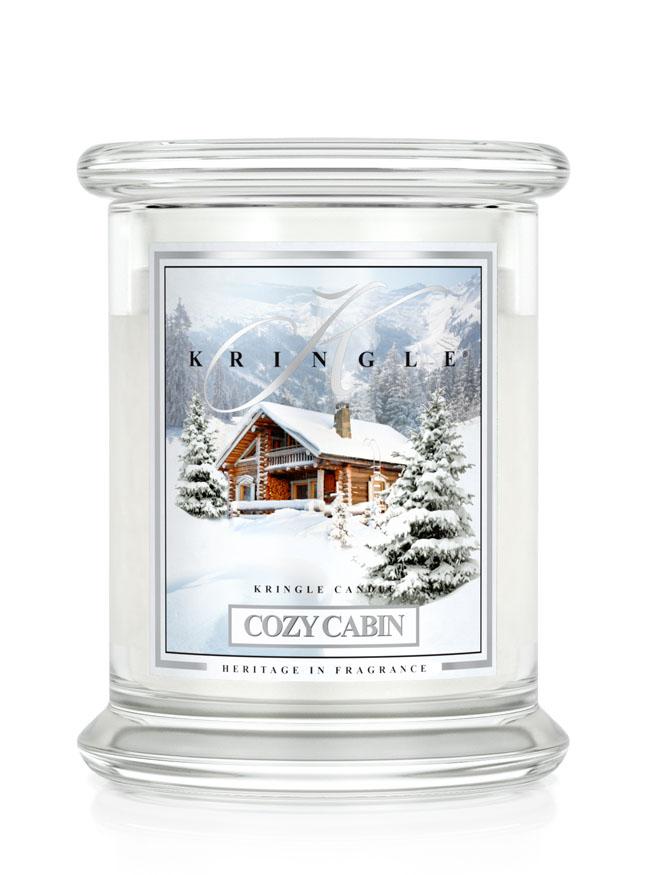 Kringle Candle COZY CABIN средна ароматна свещ с 2 фитила (411 g)