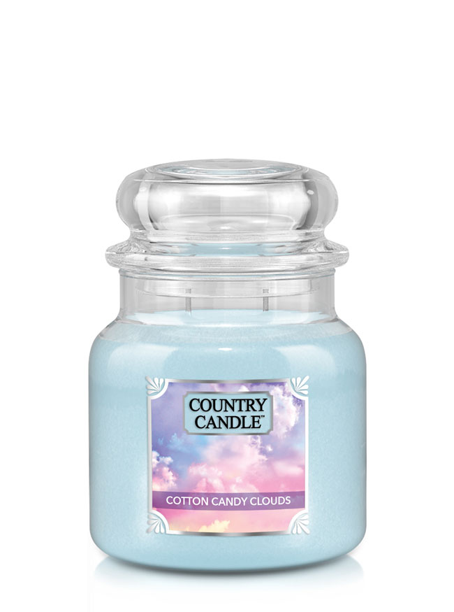 Country Candle Cotton Candy Clouds средна ароматна свещ с 2 фитила (453 g)