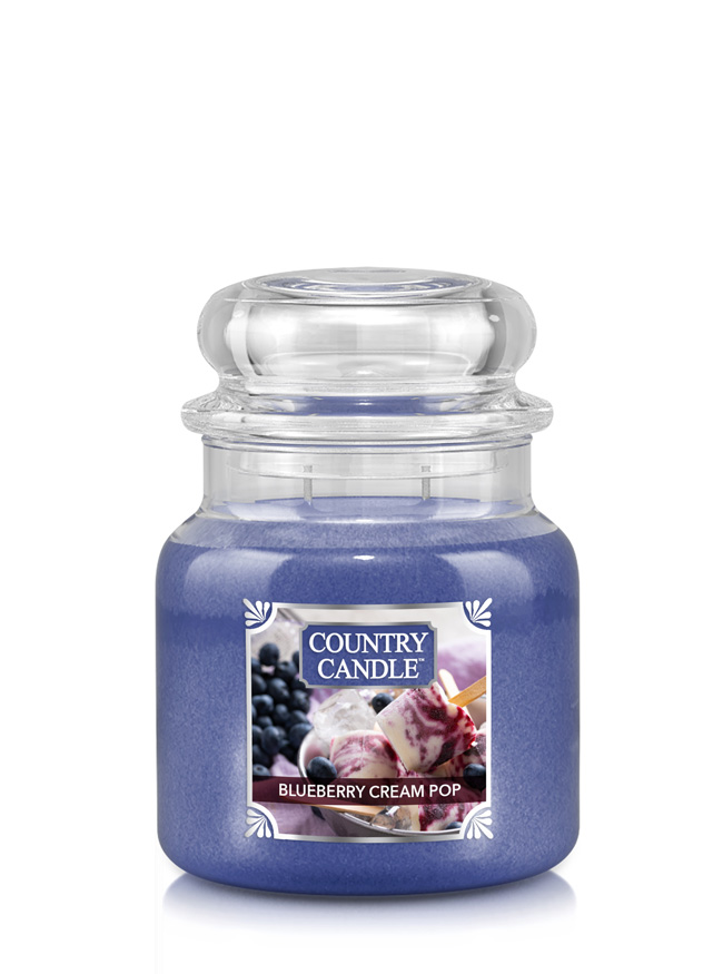 Country Candle Blueberry Cream Pop средна ароматна свещ с 2 фитила (453 g)