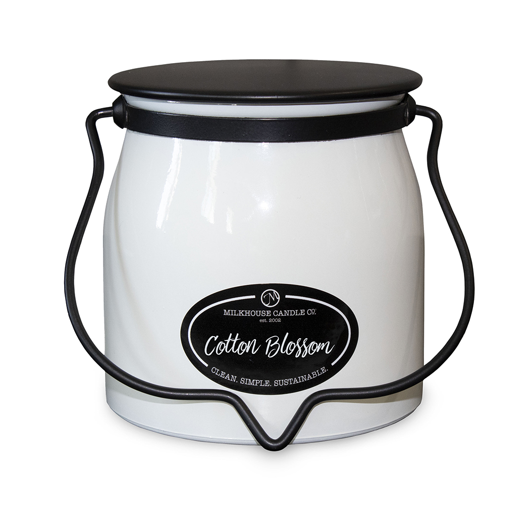 MILKHOUSE CANDLE Ароматна свещ Cotton Blossom BUTTER JAR 2 фитила (454 g)