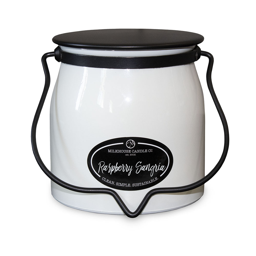 MILKHOUSE CANDLE Raspberry Sangria ароматизирана свещ BUTTER JAR 2 фитила (454 g)