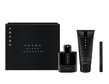 Prada Luna Rossa Black Подаръчен комплект, Парфюмна вода 100ml + Парфюмна вода 10ml + Душ гел 100ml